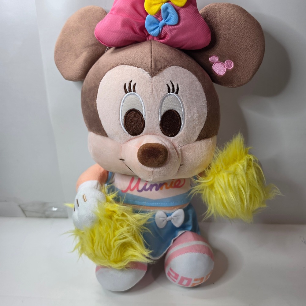 Disney Minnie Mouse Memorial BIG Plush Cheer Style SS-037 Toreba Japan NWT 15"
